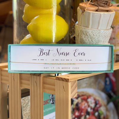 Dot and Dash Necklace-Best Nurse Ever