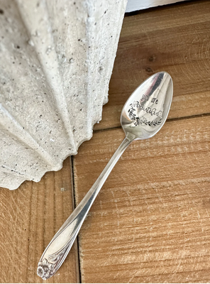 You are beautiful stamped spoon