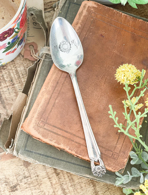 Mom vintage stamped spoon