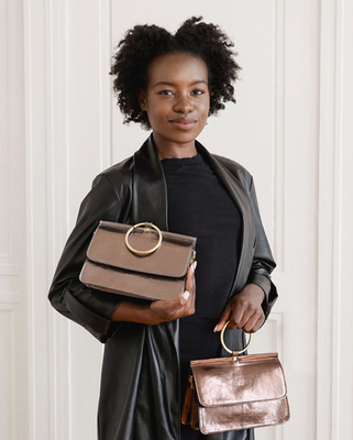 Aria Ring Bag Liquid Metal