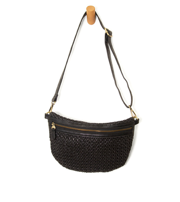 Nova Faux Cane Black Belt Bag