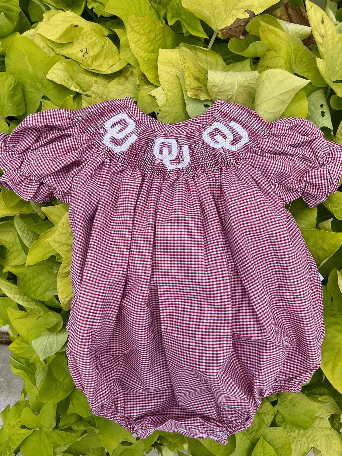 OU Smocked Bubble Outfit 6 M