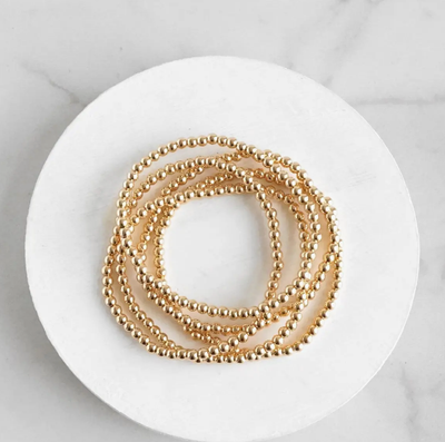 Matte Gold Bracelet Stack of 5