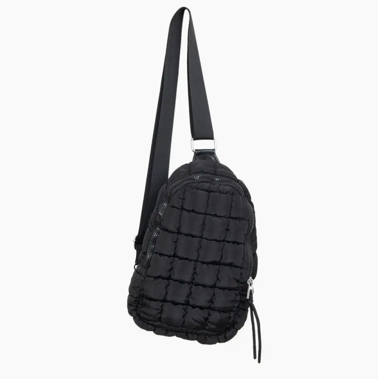 Black Quilted Belt Bag