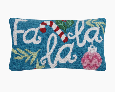 Fa La La Blue Pillow 