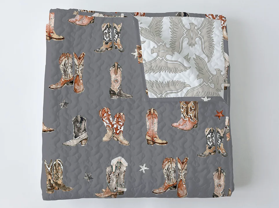 Thunderbird Boots in Charcoal Baby Blanket