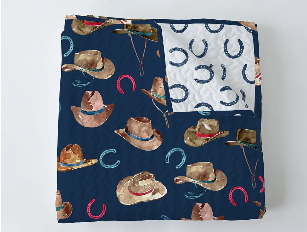 Tossed Hats Baby Blanket