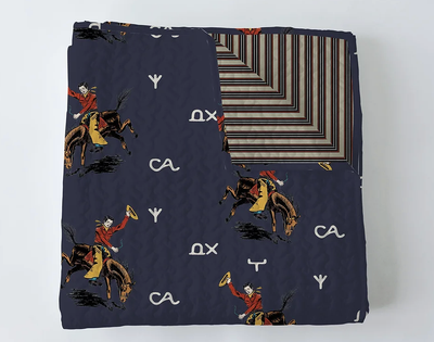 Lazy J Navy Baby Blanket