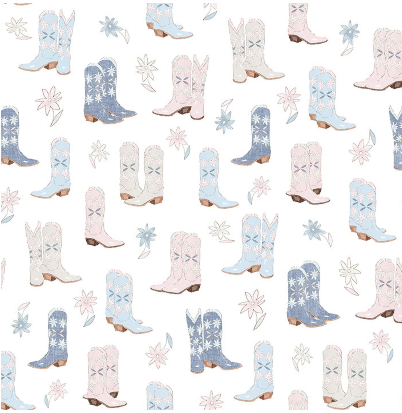 Daisy Boots Pastel Baby Blanket