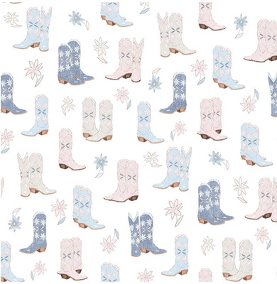 Daisy Boots Pastel Baby Blanket