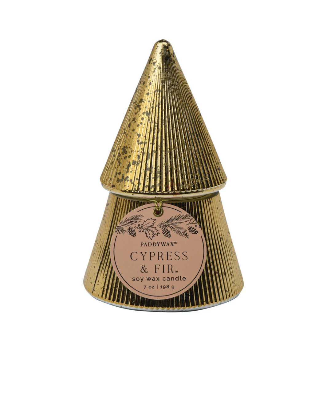 Gold Christmas Tree Candle