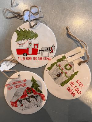 Round Ceramic Ornament w/ saying