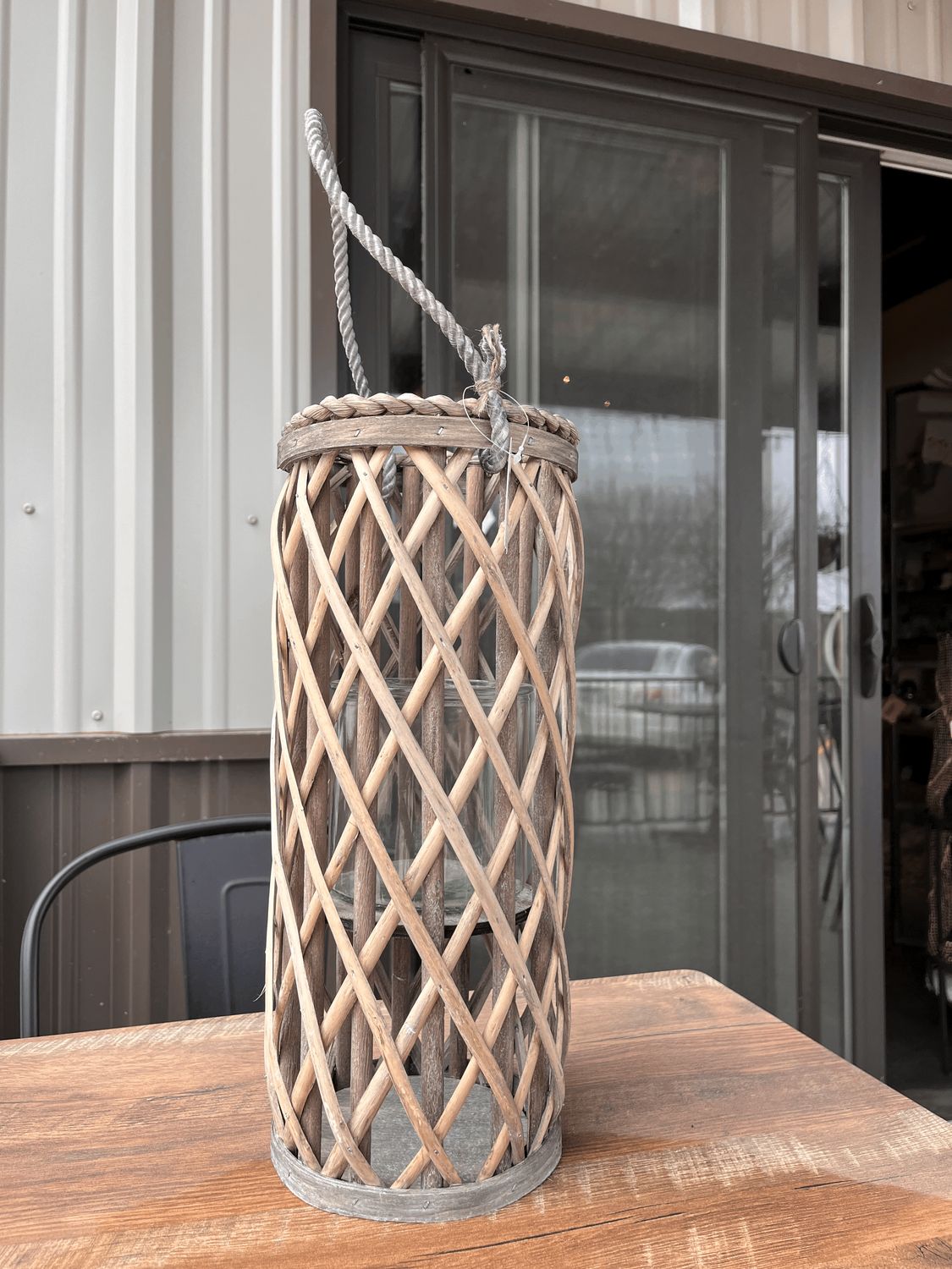 Willow Lanterns with glass- small