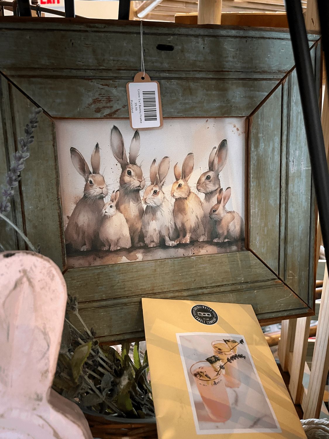 Green 5x7 Bunny Frame