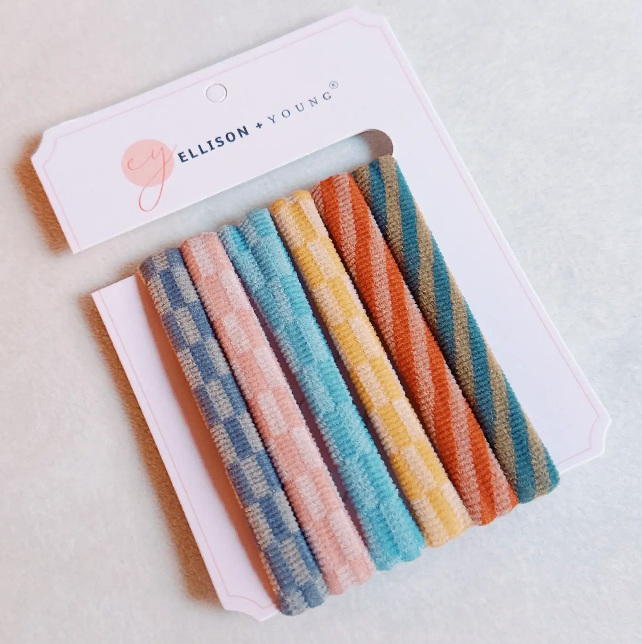 Checkered Hair Tie Set