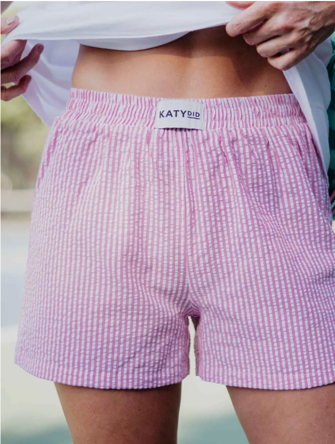 Pink and White Shorts M