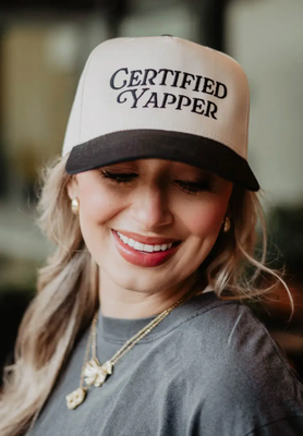 Certified Yapper Hat- Black