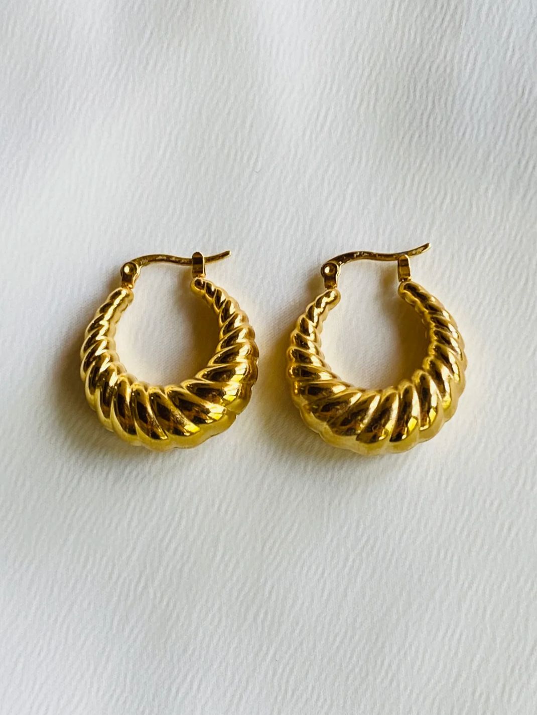 Gold Puff Earrings