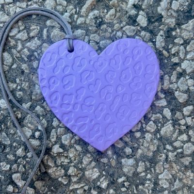 Purple leopard heart