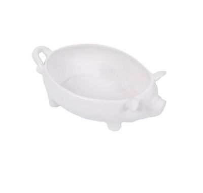 White Ceramic Pig Bowl