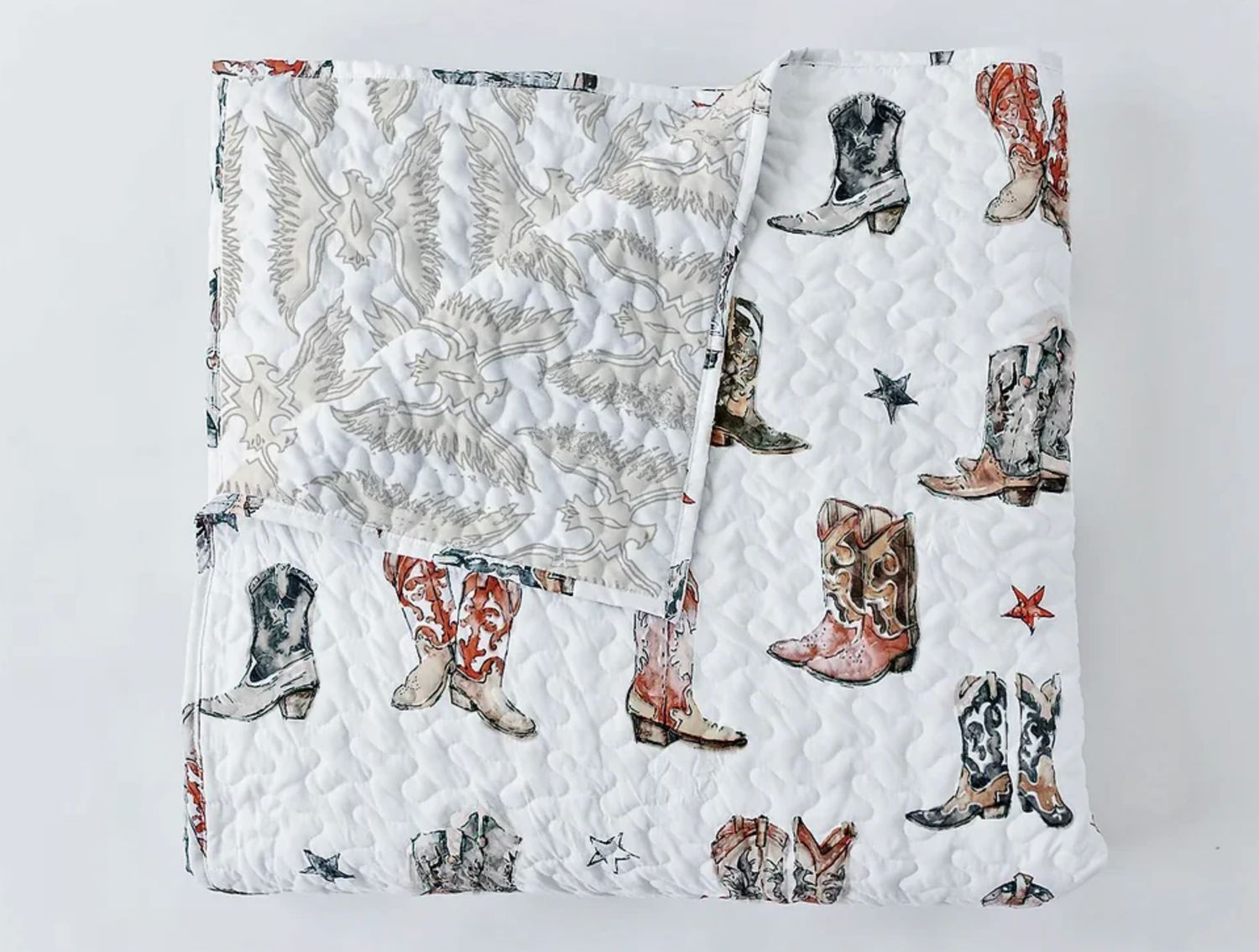Thunderbird Boots in Cream Baby Blanket