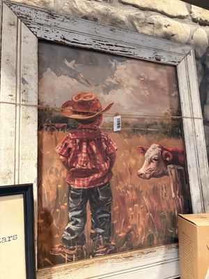 Tiny Cowboy Whitewashed Frame