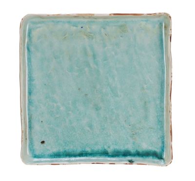 Square Glazed Aqua Tray