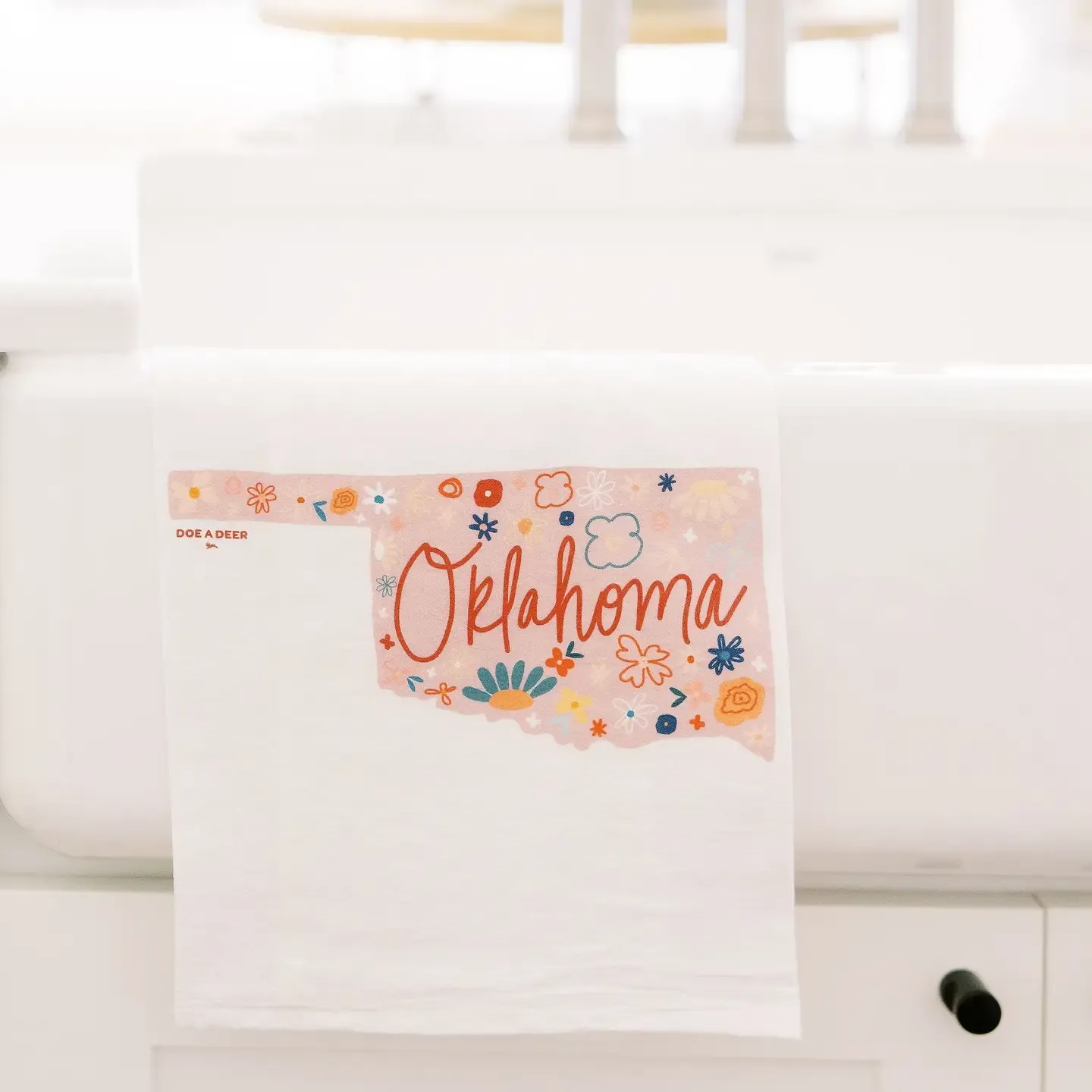 Oklahoma floral flower sack towel