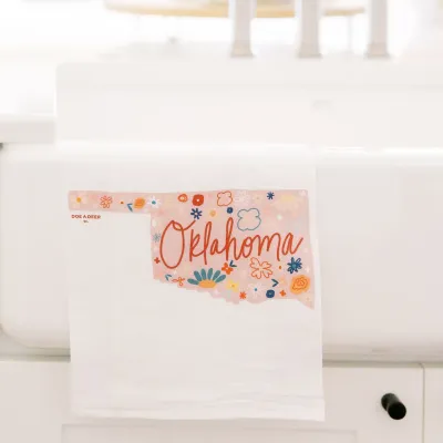 Oklahoma floral flower sack towel