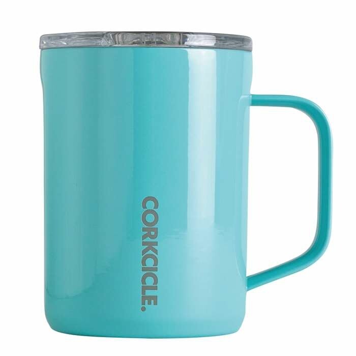 Corkcicle Coffee Mug 16oz Gloss Turquoise