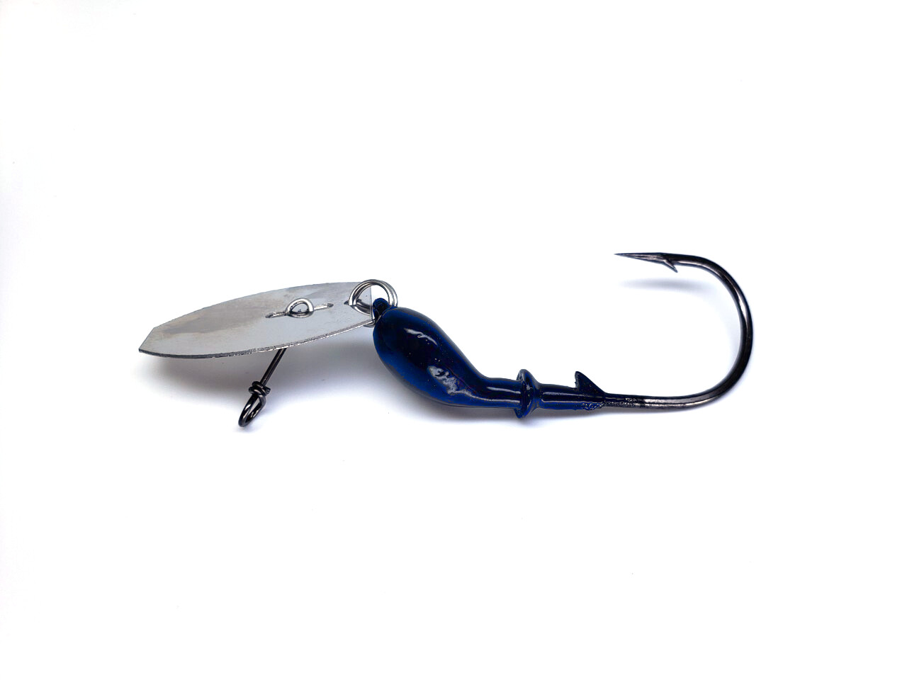 Vibrating Bladed Jig Black/Blue Flake Head Nickel Blade
