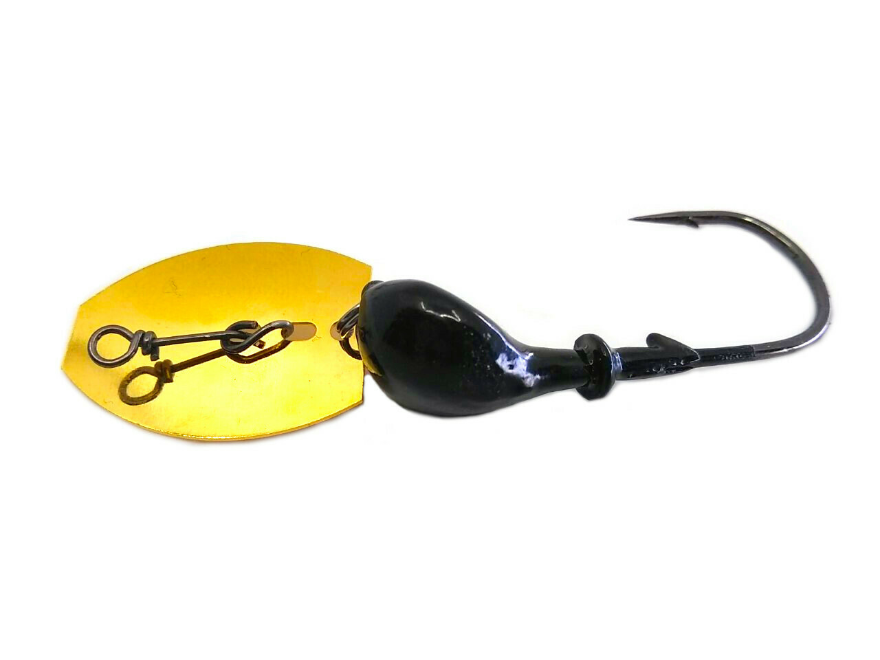 Vibrating Bladed Jig Black/Blue Flake Head Gold Blade