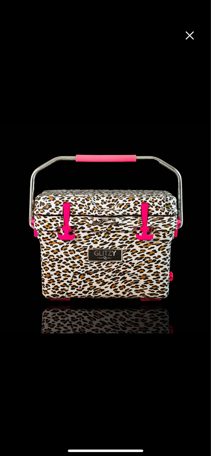 20 Quart Glitzy Leopard Cooler