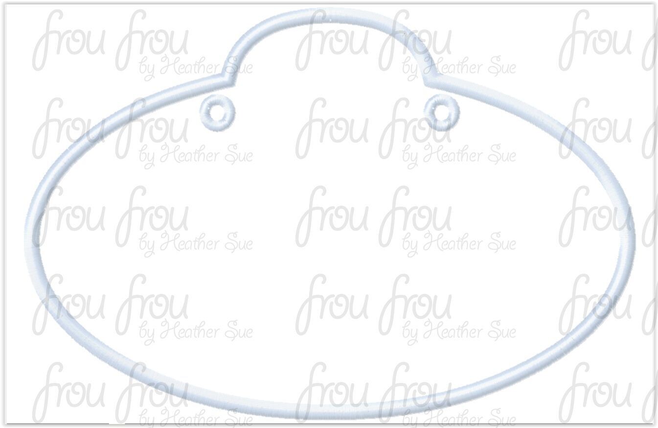 Blank Stroller and Name Tag Fish Extender IN THE HOOP Machine Applique