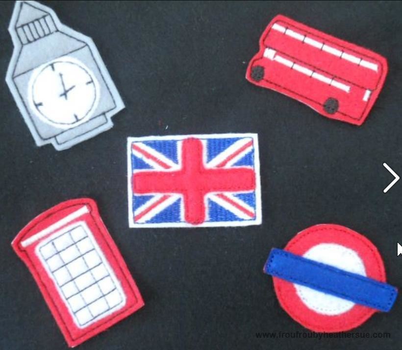 Clippie London FIVE Design SET Machine Embroidery In The Hoop Project 1.5, 2, and 3 inch Store