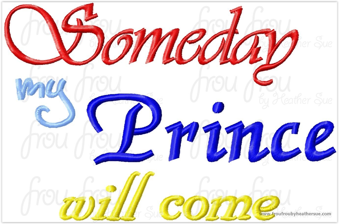 Someday My Prince Will Come Snowy White Song Wording Machine Embroidery