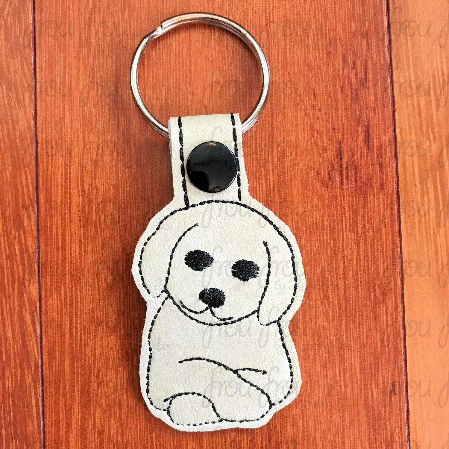Golden Retriever Puppy Dog Key Fob, Two versions each, short and long