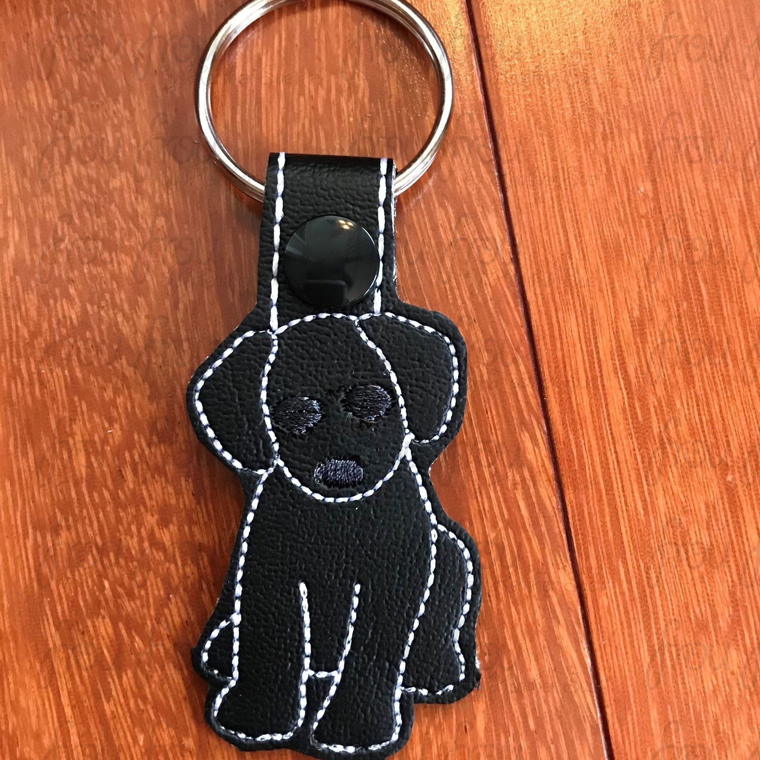 Labrador Retriever Puppy Dog Key Fob, Two versions each, short and long