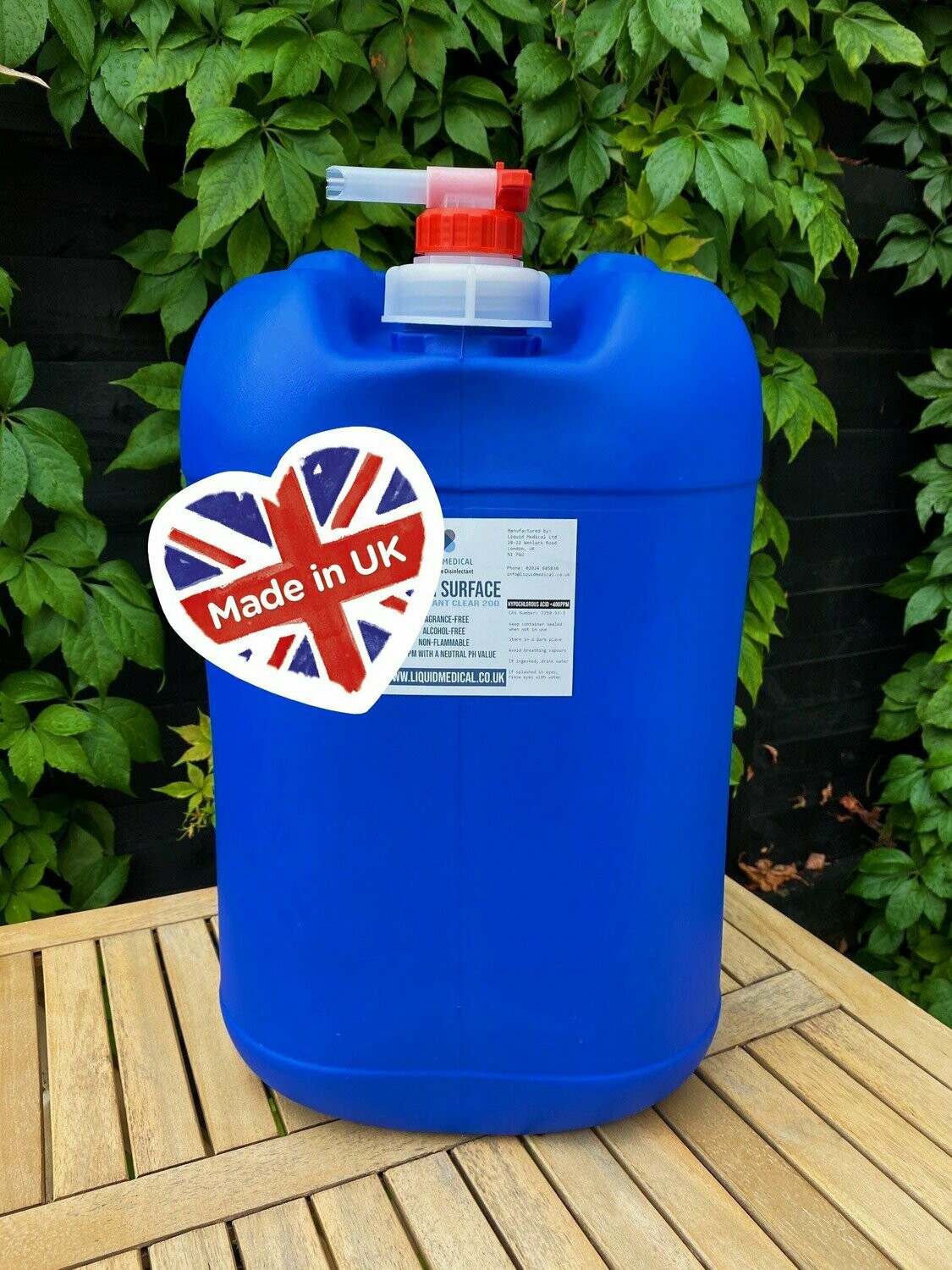 25 litre drum of Hand & Surface Disinfectant. HOCL Liquid