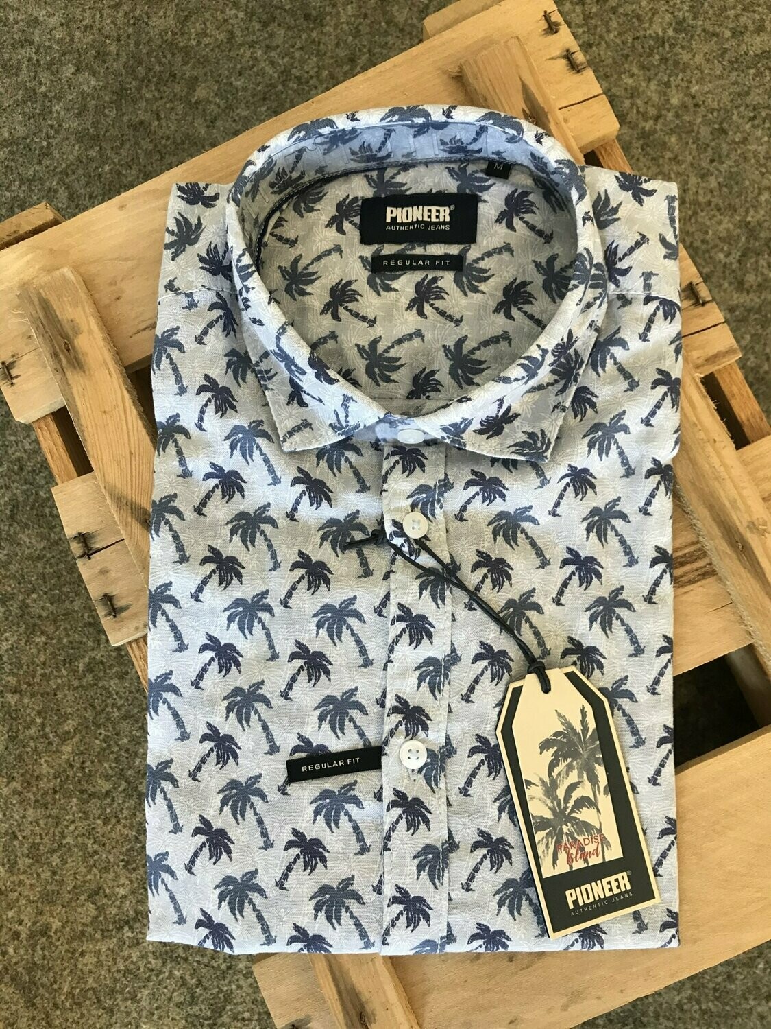 Maul Askim II Hemd - Karo Kurzarmhemd Mit Stretch In Elast Blue