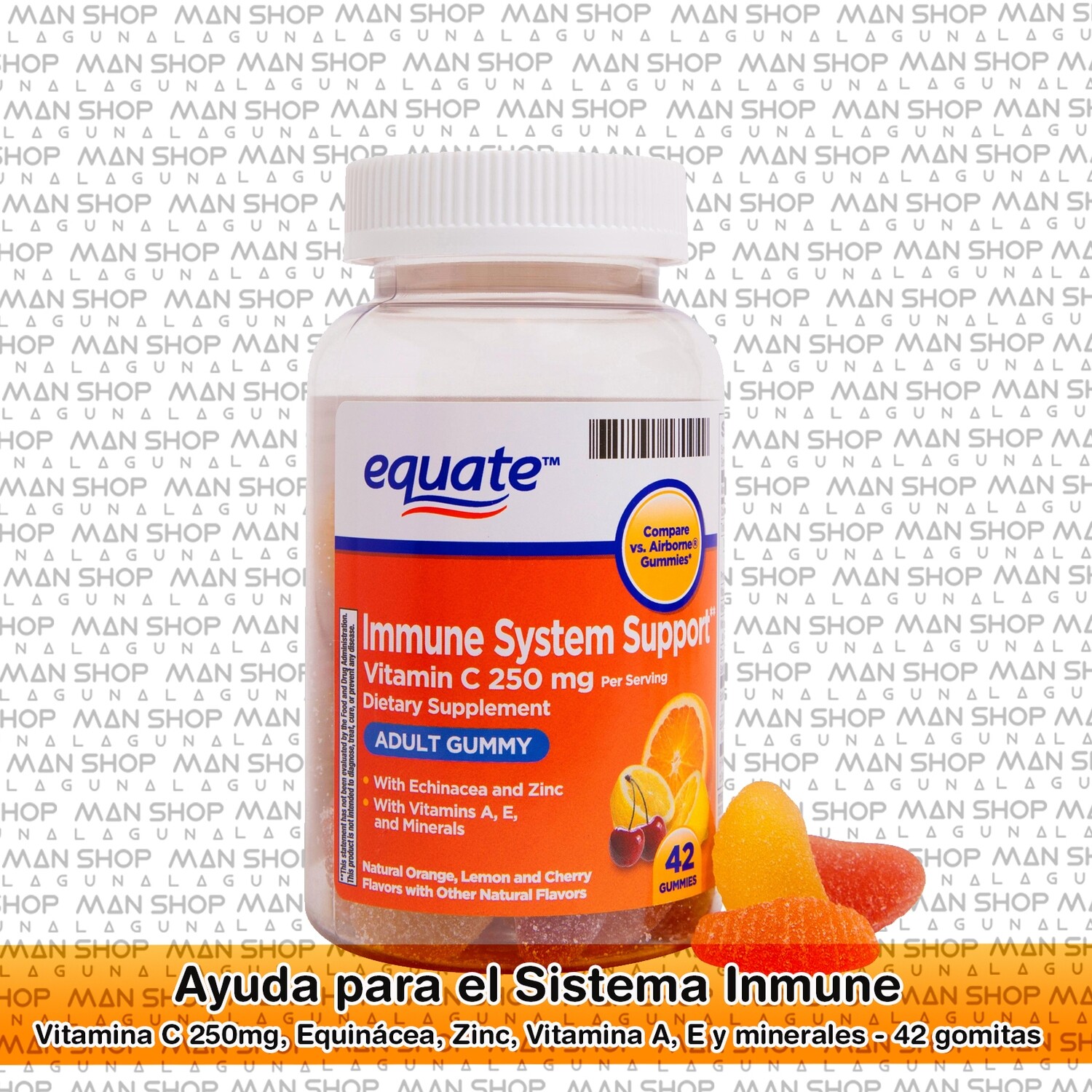 Salud Inmune en gomitas para adultos con Vitamina C, Echinacea & Zinc