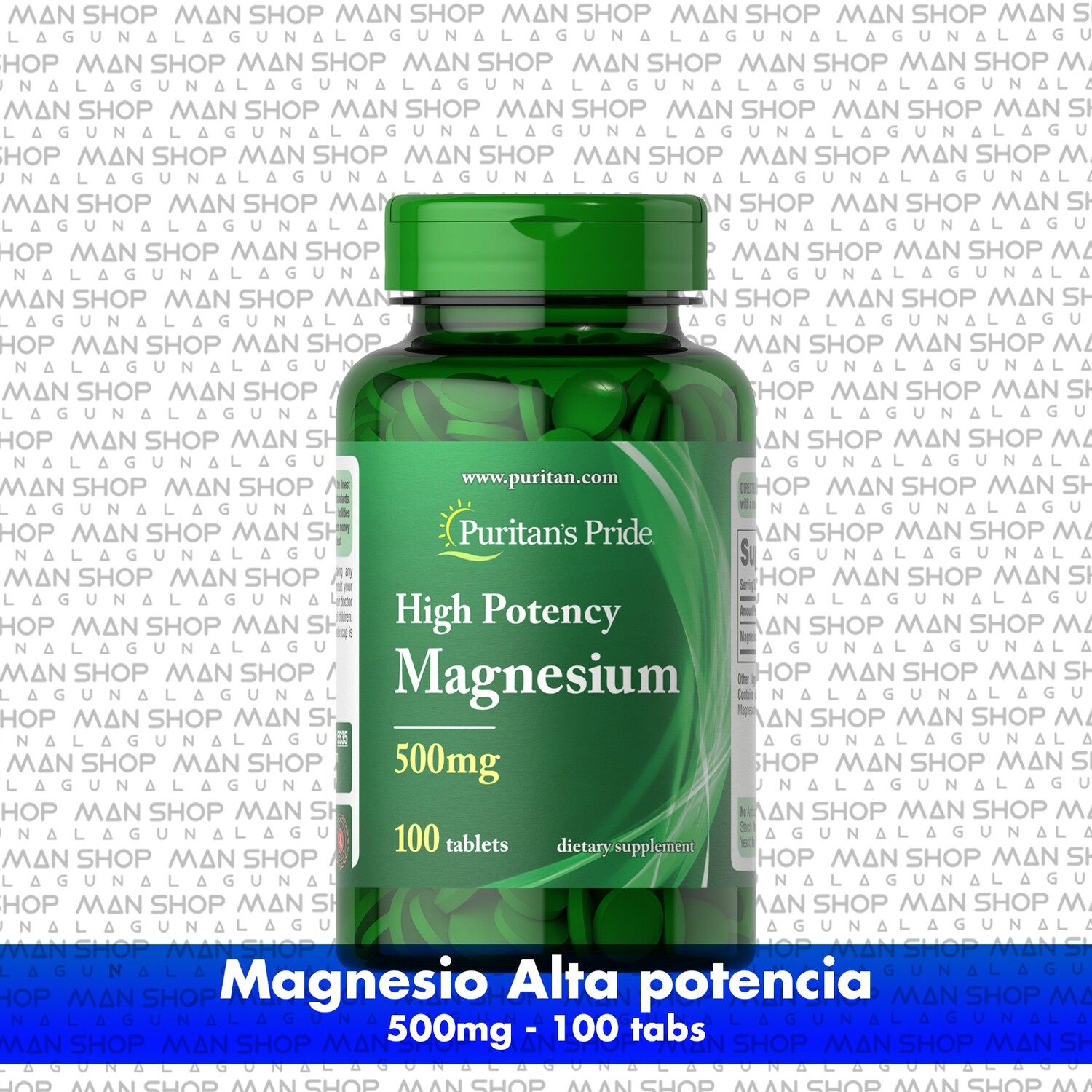 Magnesio Alta Potencia / Magnesium High Potency 500 mg. 100 Tabs.