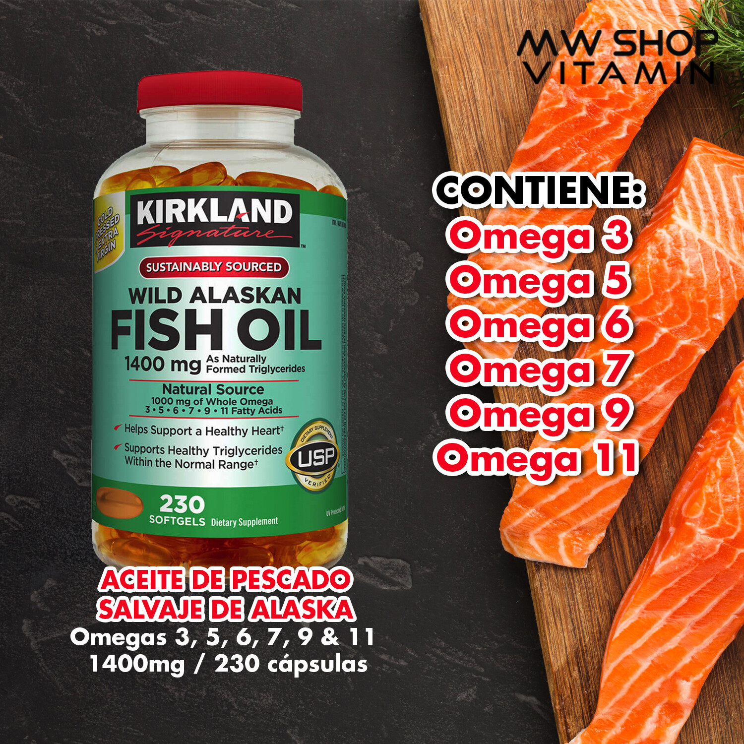 Aceite De Pescado / Fish Oil 1,000 mg. 400 Caps.