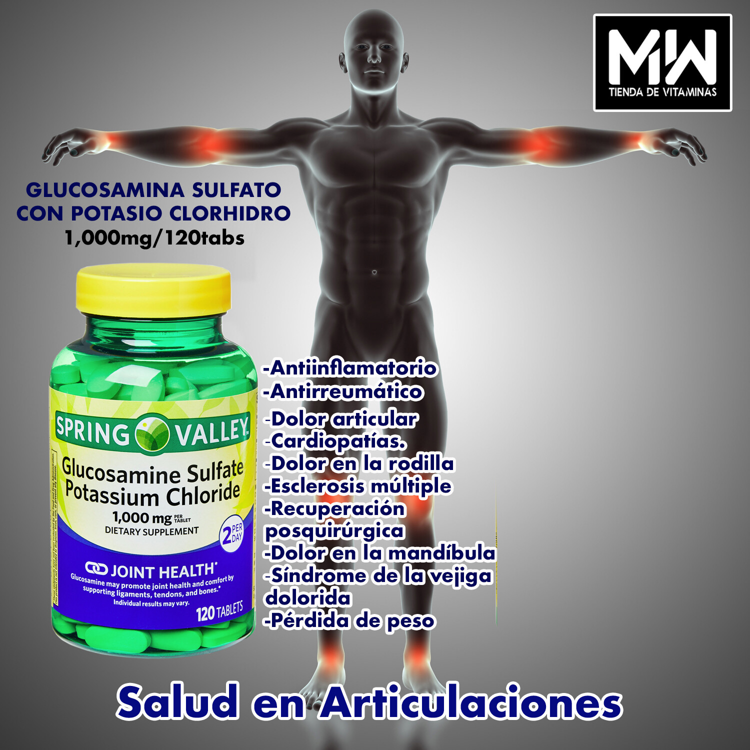 Glucosamina Sulfato con Potasio Clorhidro / Glucosamine Sulfate