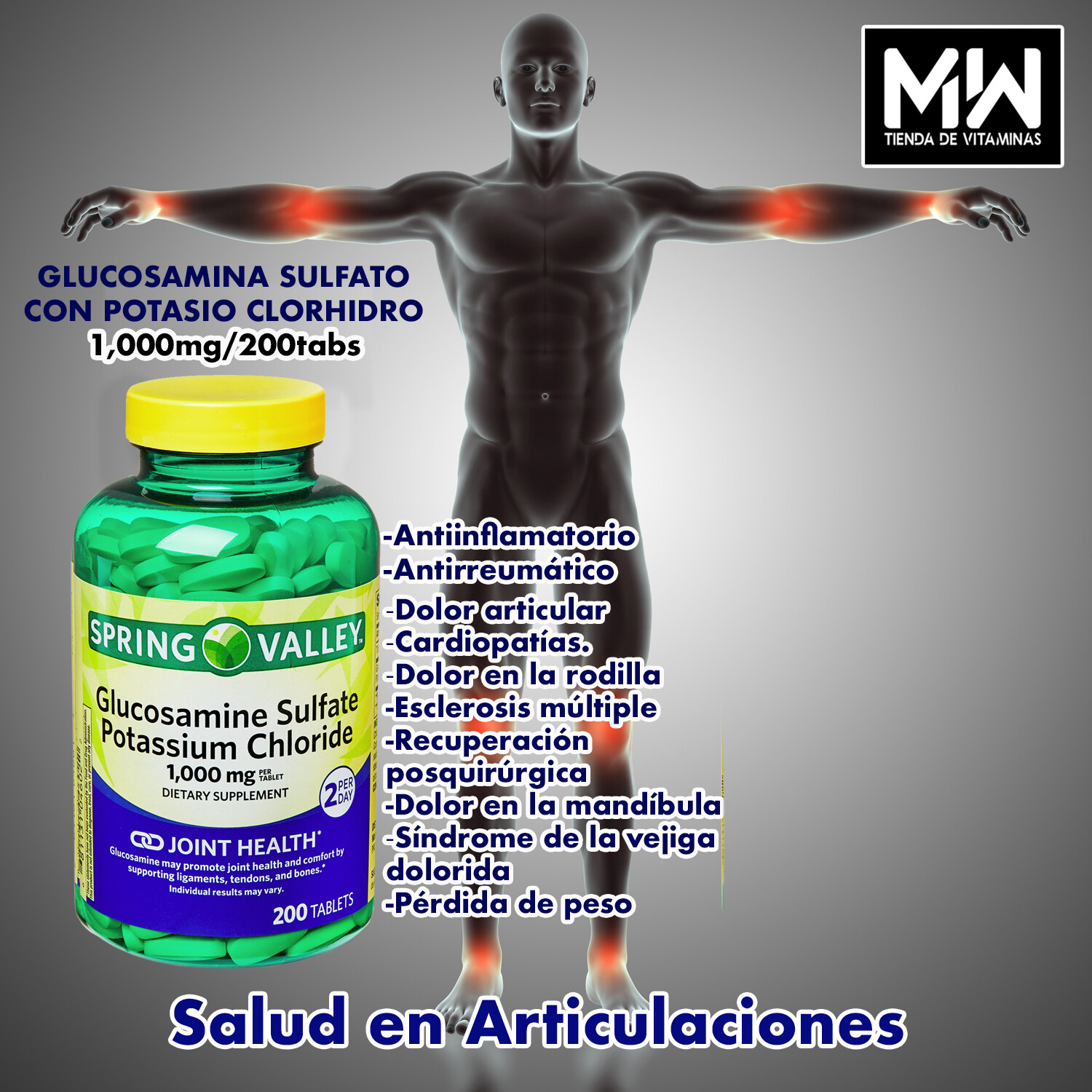 Glucosamina Sulfato con Potasio Clorhidro / Glucosamine Sulfate