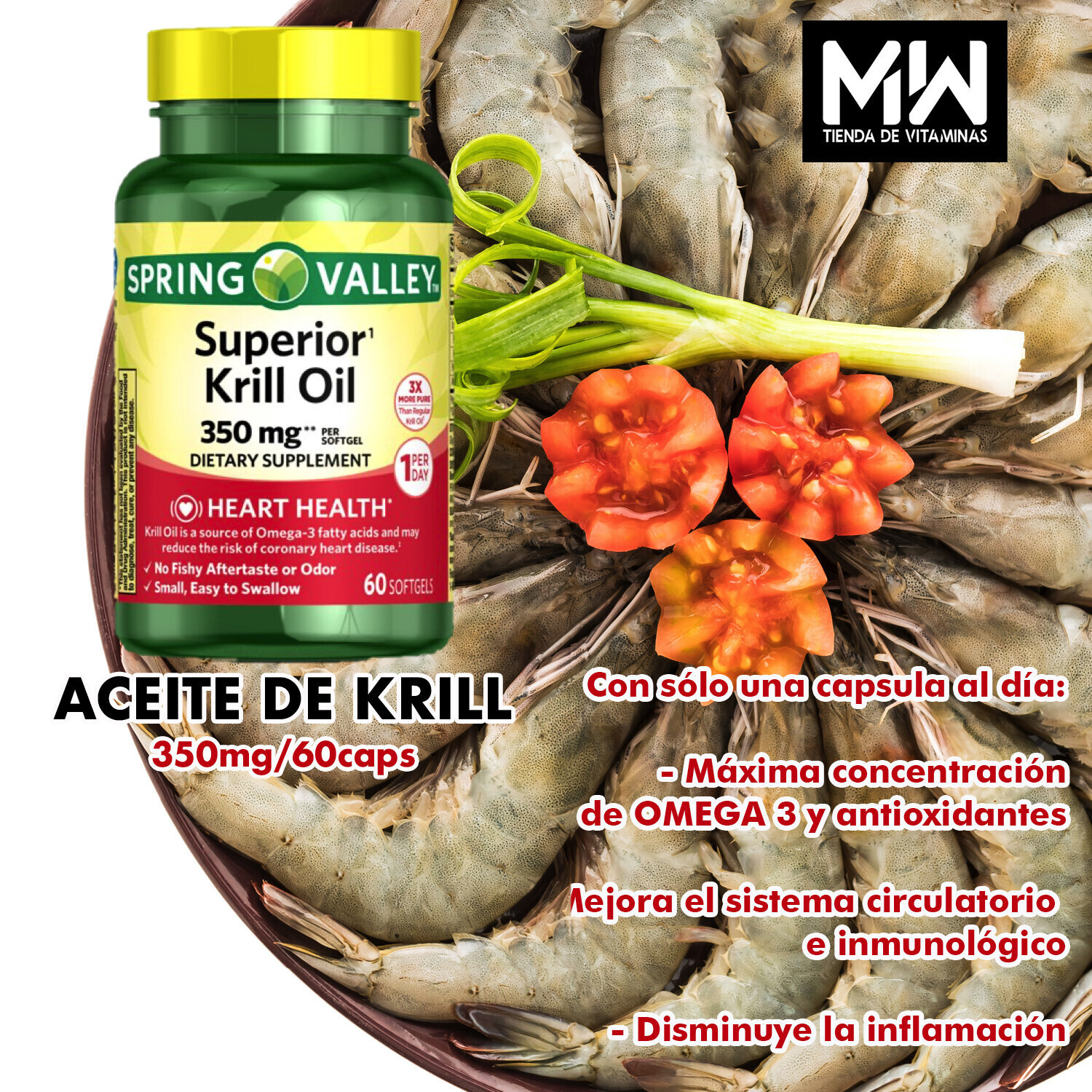 Aceite De Krill Omega3 Superior / Superior Omega3 Krill oil 350 mg