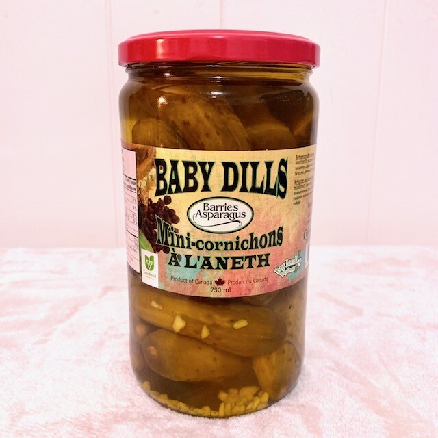 Baby Dill Pickles Barrie's Asparagus Farm LOCAL 750ml