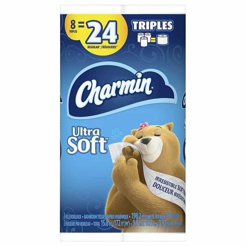 Charmin Bathroom Tissue 8 Triple Rolls