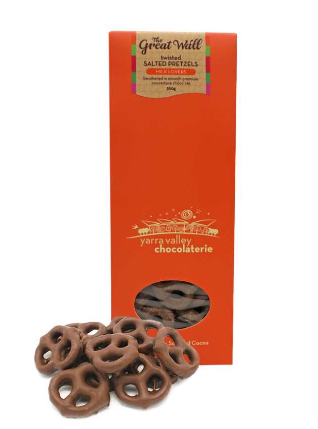 Choc coated salted Pretzels 300G