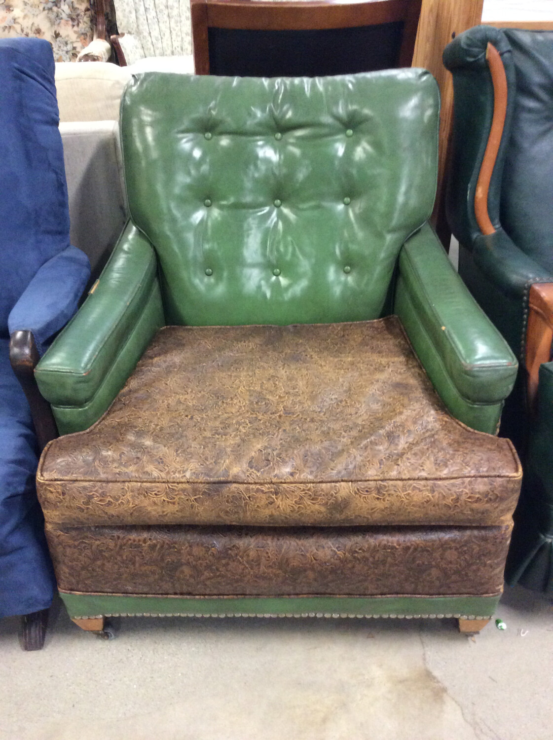 Green Leather Armchair